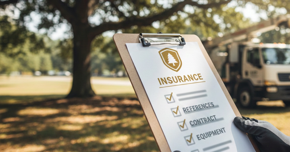 Before hiring any tree service make sure insurance is at the top of your checklist.