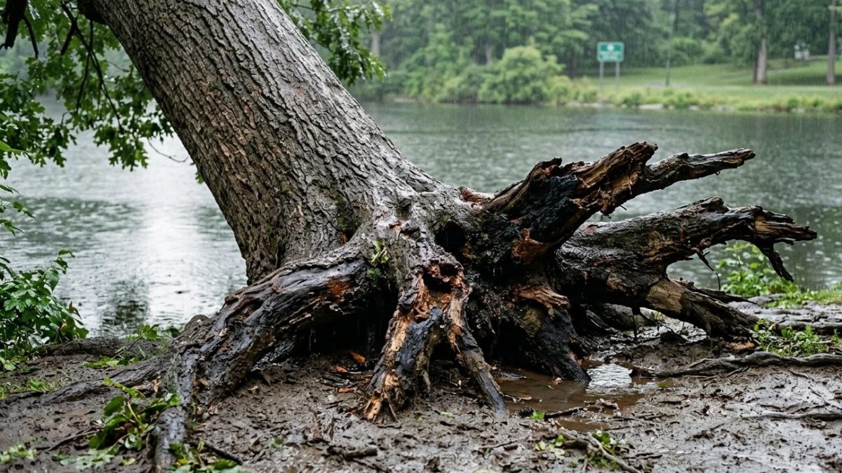 tree root damage near Buckingham Lake Albany NY
